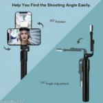 R1 Extendable TRIPOD Stand With Wireless Bluetooth Remote And LED Selfie Light
