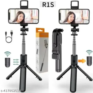 R1 LED Light Selfie Stick Extendable TRIPOD Stand With Wireless Bluetooth Remote