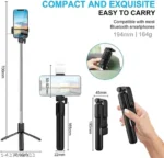 R1 Selfie Stick With Wireless Bluetooth Remote And LED Selfie Light