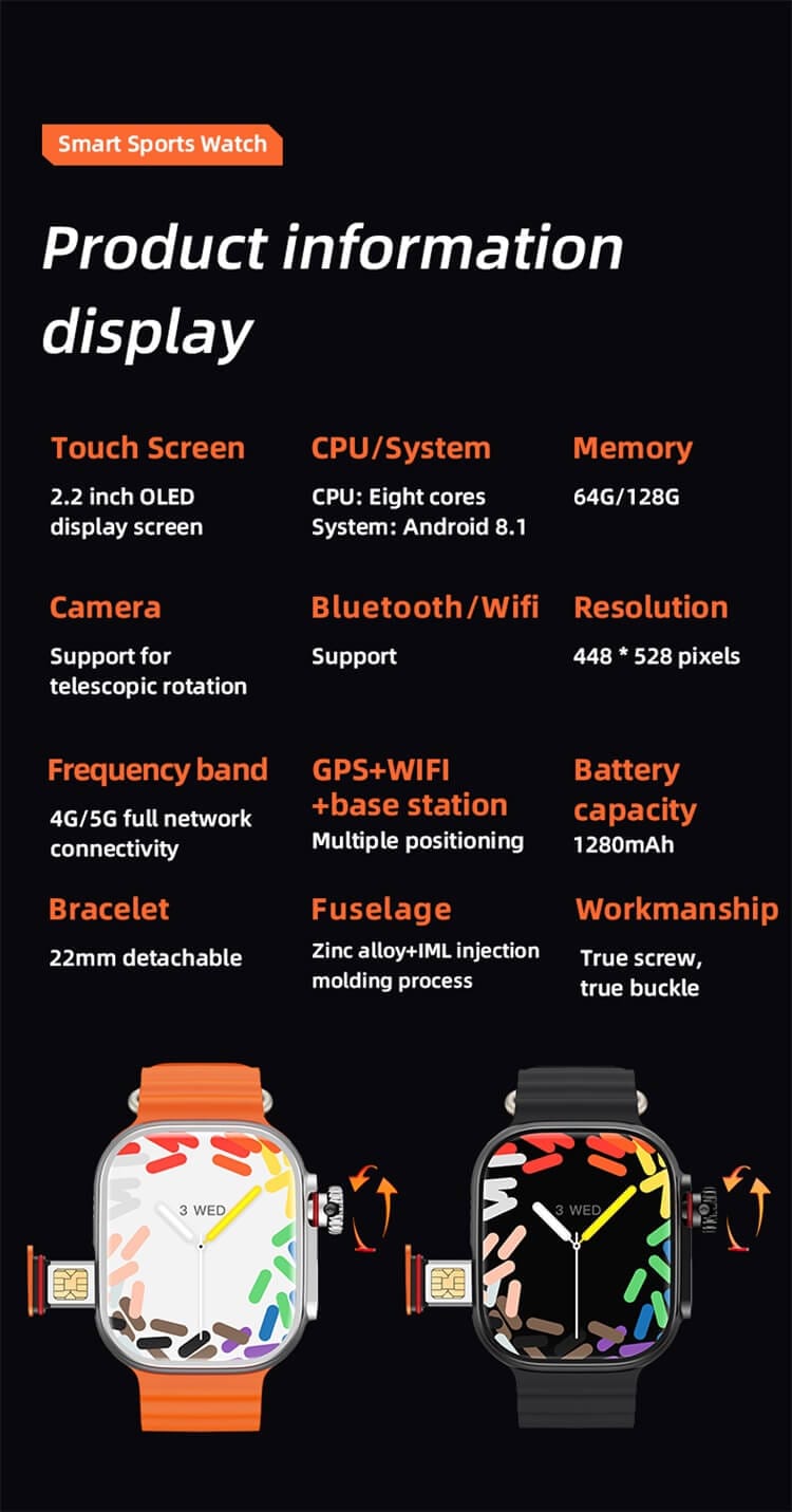 Ultra 4G Sim Smart Watch