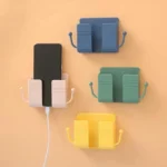Mobile Phone Wall Holder For Charging And Remote Control Storage
