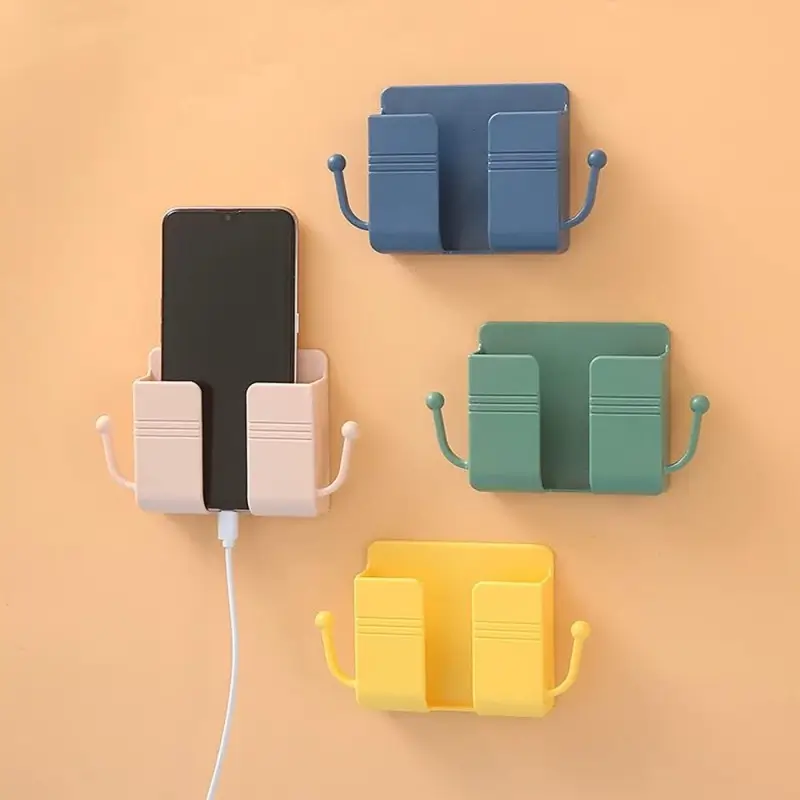 Mobile Phone Wall Holder For Charging And Remote Control Storage Mobile Phone Wall Holder For Charging And Remote Control Storage