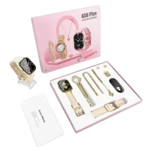 A58 Plus Ladies Smart Watch 8-In-1 Gift Set With Bracelet Necklace Ring And Earrings