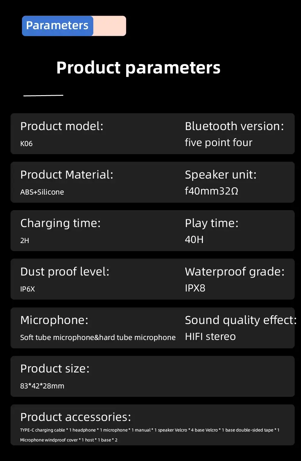 K06A Helmet Speaker And Microphone System