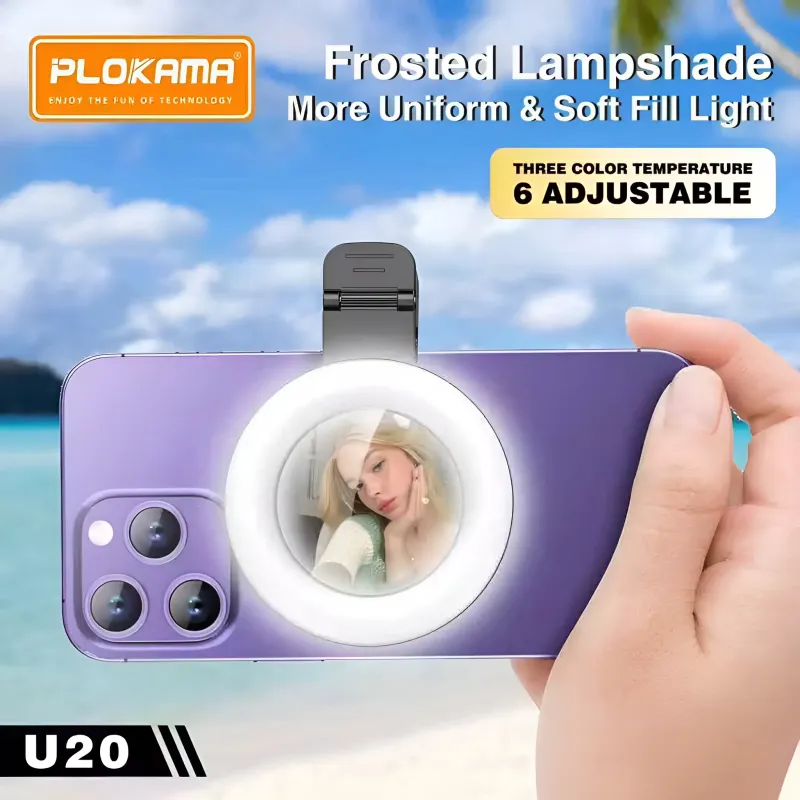 Plokama U20 Led Selfie Light Plokama U20 Led Selfie Light Front View